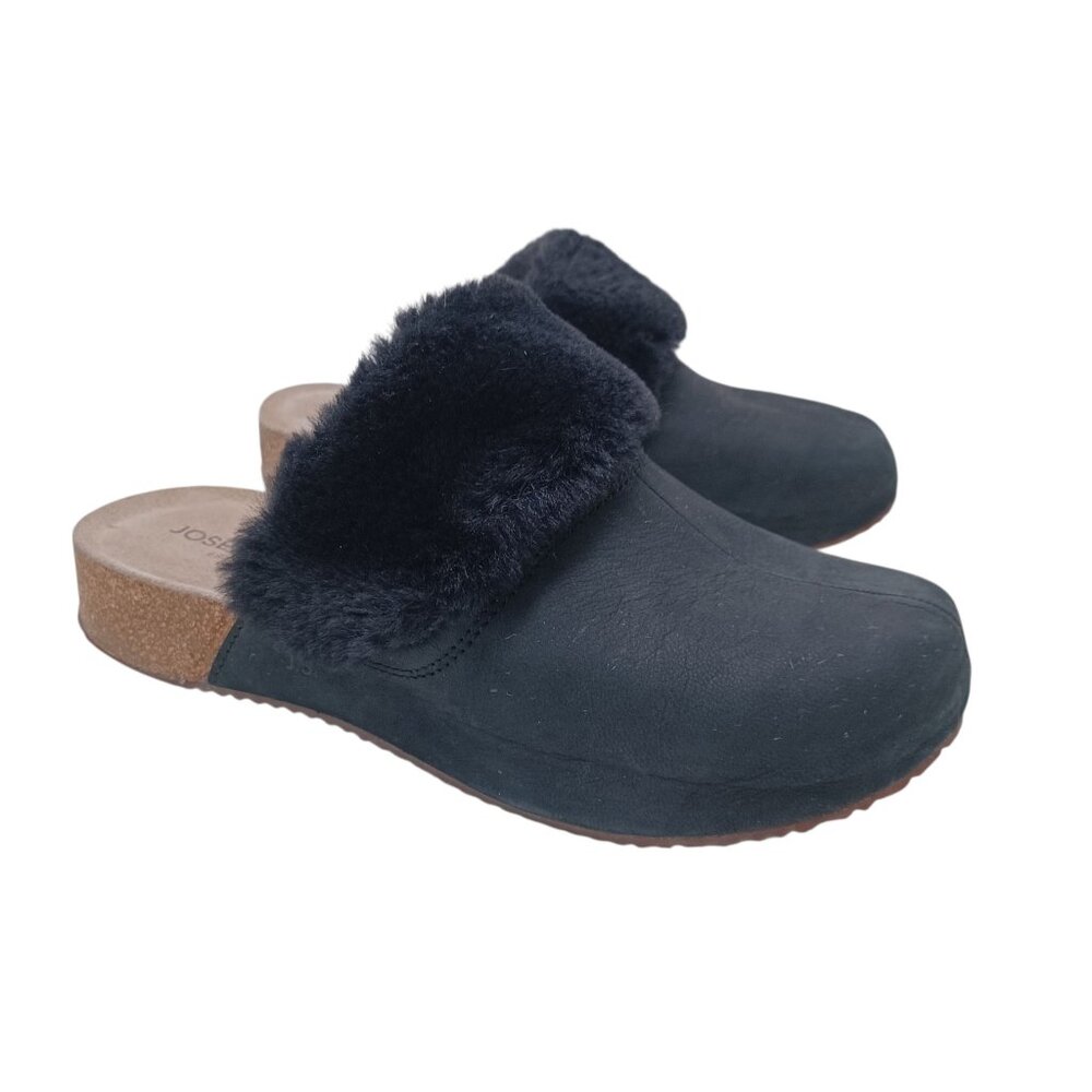 Josef Seibel Clog Black Nubuck Tonga 68 Slip On Casual‎ Comfort Womens 40 US 9.5